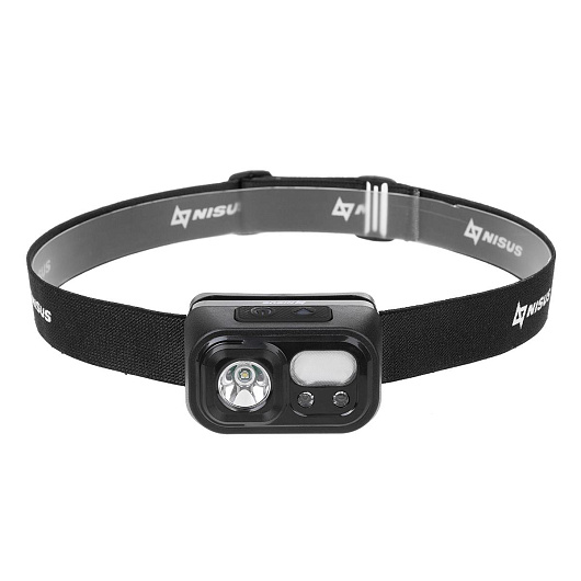 1 Фонарь налобный NISUS сенсорный 200 LM, IP44, USB