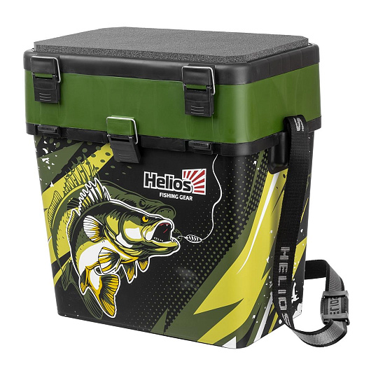 Ящик рыболовный зимний HELIOS ZANDER, 19 л, односекционный хаки