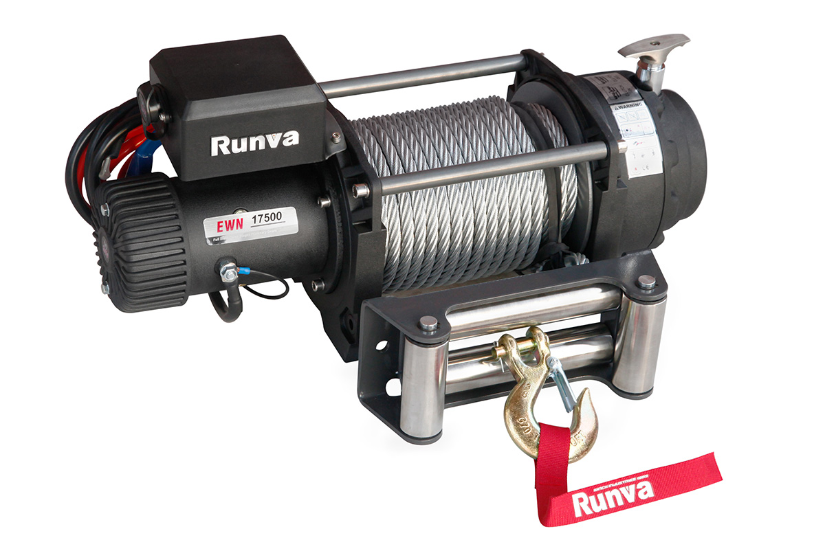 Лебёдка электрическая (индустр.) 12V Runva 17500 lbs 7930 кг