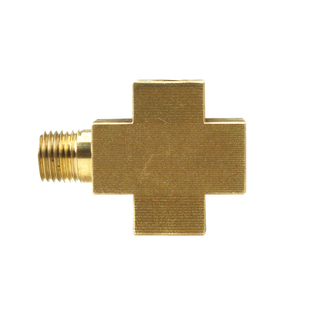 Тройник под датчик давления 1/4(папа)1/4x1/4x1/8(мама)