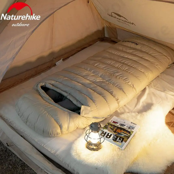 5   4 Мешок спальный Naturehike CW1000, 220х80 см, (правый) (ТК: -5C), бежевый