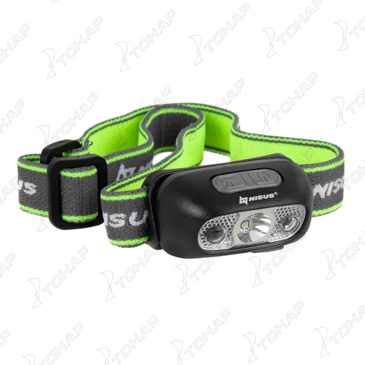3 Фонарь налобный NISUS 3056S, сенсорный 120 LM, IPX4, USB 3056S
