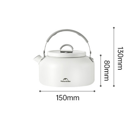 3 Чайник Naturehike 0,8л., керамическое покрытие, белый