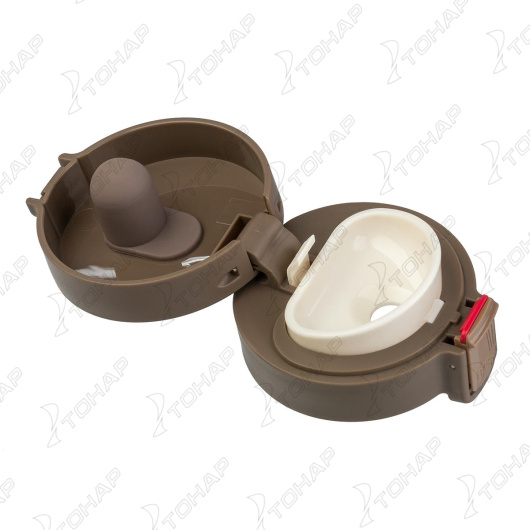 4 Термос-кружка ТОНАР 400 мл., коричнево-кофейный