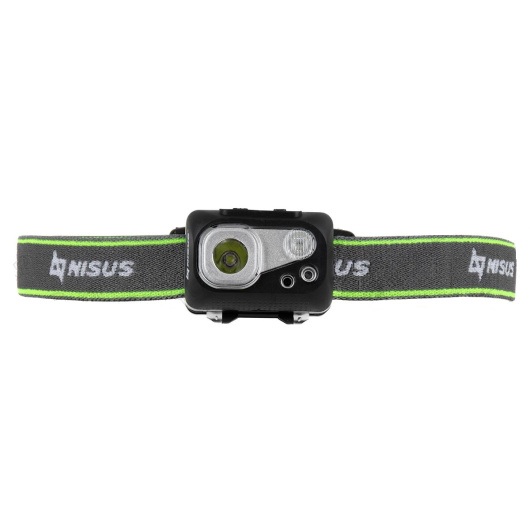 Фонарь налобный NISUS водонепроницаемый 300LM, IPX7, USB