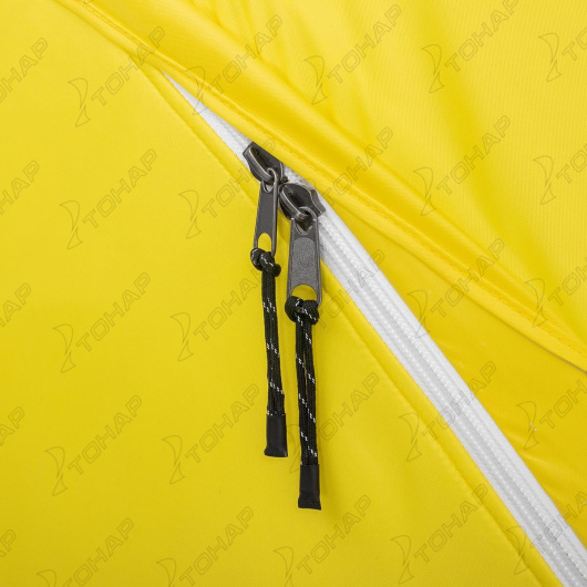 Палатка зимняя HELIOS Куб Premium 1,8х1,8, утепленная, желтый/серый