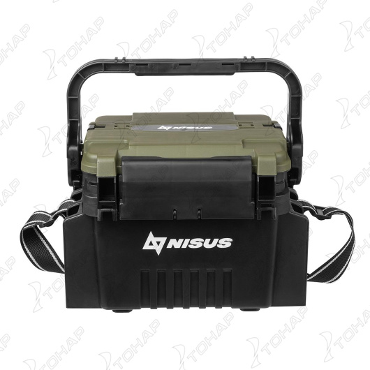 Ящик форелевый NISUS 30x21.5x25 см, черный с зеленым