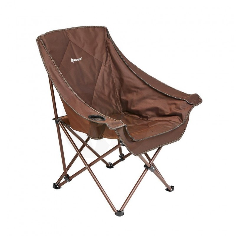 Кресло NISUS складное (коричневый) 120 кг.