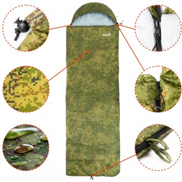 Мешок спальный БАТЫР EXTREME (220*70) Stratex 300 КМФ цифра Helios