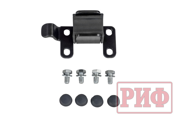 Бампер РИФ силовой задний Toyota Land Cruiser 200 2007-2012 с квадр. под фаркоп, калиткой и фонарями