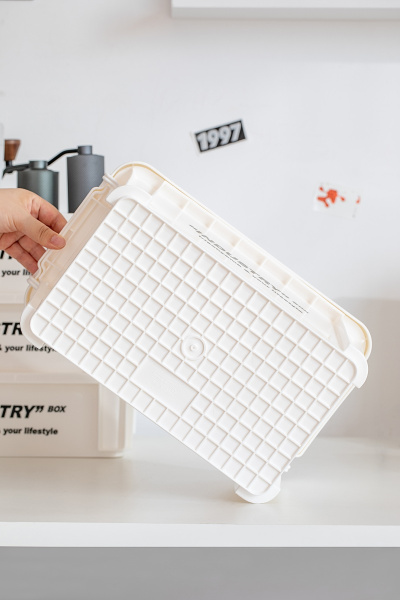 Контейнер IRIS для хранения, с крышкой, белый