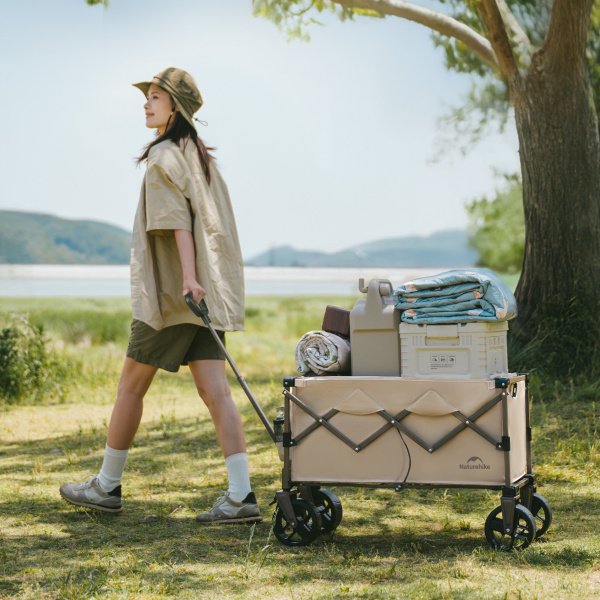 Тележка туристическая Naturehike Light 88х46х93 см, 100 л, коричневая