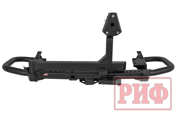 Бампер РИФ силовой задний Toyota Land Cruiser 200 2007-2015 c квадратом под фаркоп и калиткой