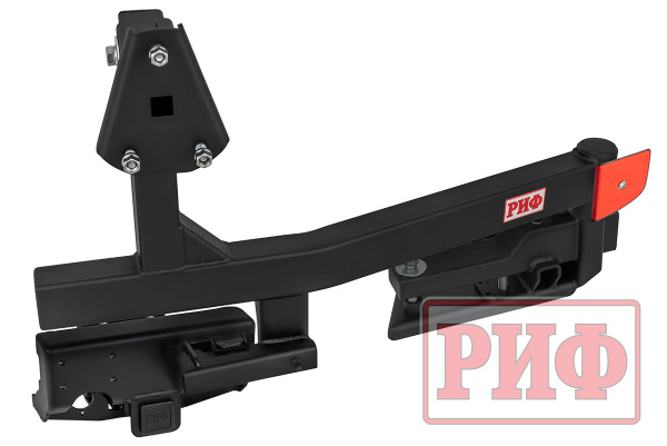 Калитка РИФ с фаркопом в штатный задний бампер Toyota Land Cruiser 200 2008-2015 под штатное колесо, с подсветкой номера