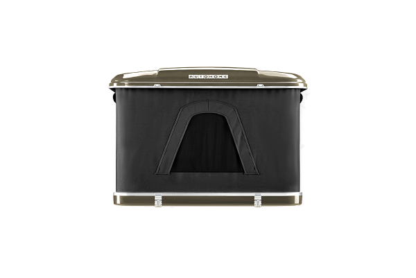 Палатка на крышу автомобиля AUTOHOME MAGGIOLINA CARBON FIBER SMALL, тент серый, лестница 215 мм