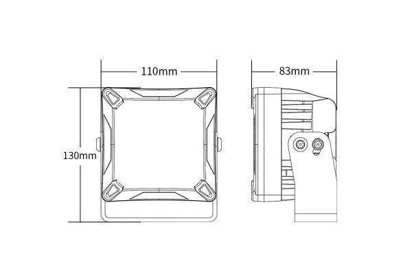 Светодиодные фары рабочего света AURORA 140x140 мм 120W (комплект 2 шт)