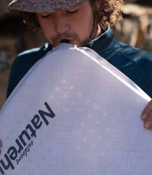 2.Коврик самонадувающийся Naturehike, 200x65x3 см, серый.