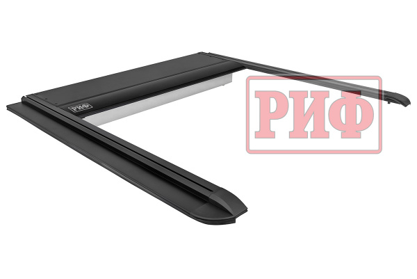 Крышка кузова РИФ для Great Wall Poer, роллета раздвижная с электроприводом, 1880x1563 мм, алюминиевая, черная