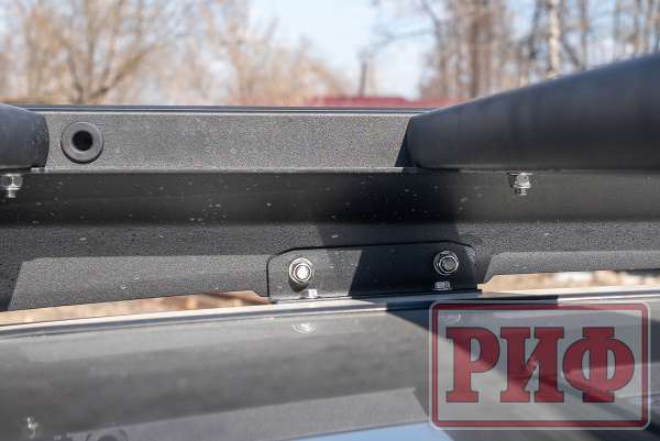 Багажник экспедиционный (платформа) алюминиевый РИФ 1150x2080 мм для Mitsubishi Pajero IV (с крепежом)
