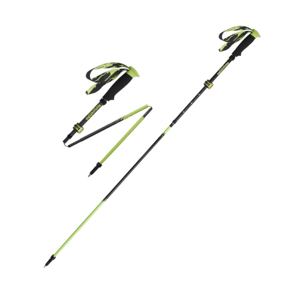 Палки треккинговые Naturehike Sunsia 3-EXT, 115-135 см, карбон, 5-секционные, ярко-зеленые, 2 шт