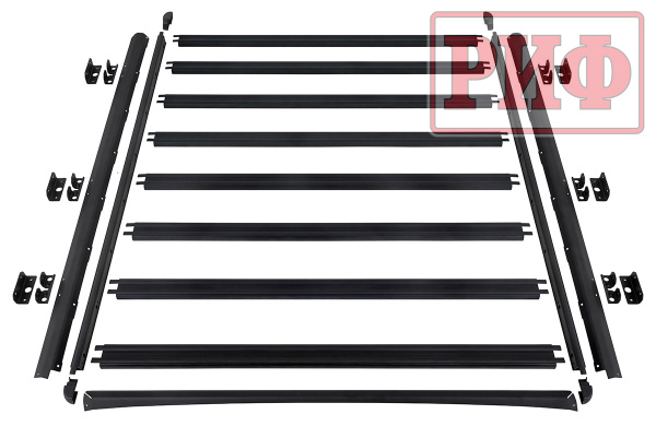 Багажник экспедиционный (платформа) алюминиевый РИФ 1600x2080 мм для ГАЗ Соболь NN