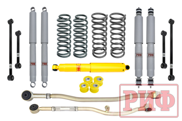 Лифт-комплект РИФ газовый Nissan Patrol Y61 2000+ лифт 100 мм (левый руль)