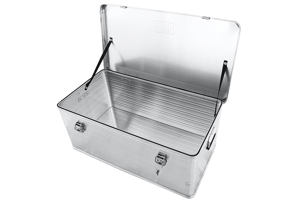 Ящик алюминиевый РИФ усиленный с замком 902х495х379 мм (ДхШхВ)