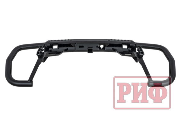 Бампер РИФ силовой задний Mitsubishi Pajero Sport 2021+ c квадратом под фаркоп