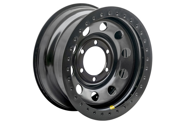 Диск усиленный Тойота Ниссан стальной черный 6x139,7 8xR16 d110 ET-19 с бедлоком (оранжевый)