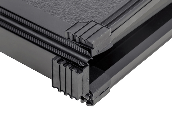 Крышка кузова РИФ для Great Wall Poer KingKong, трёхсекц. 1630х1610/1570 мм, алюминиевая, черная