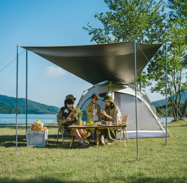 Палатка Naturehike Ango 3-местная, быстросборная, серая