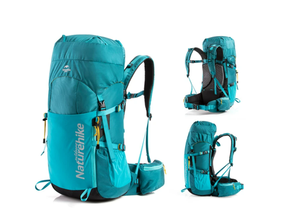 1 Рюкзак туристический Naturehike 45L, голубой