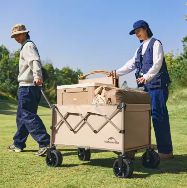 Тележка туристическая Naturehike Light 107х60х80 см, 250 л, коричневая