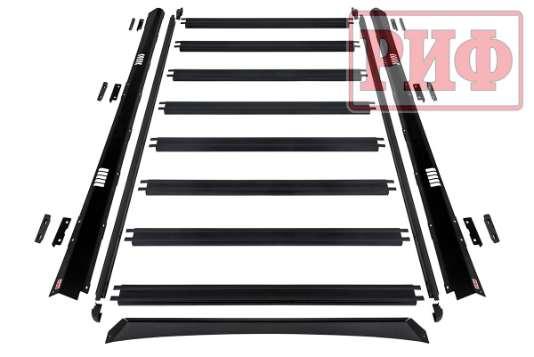 Багажник экспедиционный (платформа) алюминиевый РИФ 1250x2080 мм для Toyota Land Cruiser 100/105 (с крепежом)