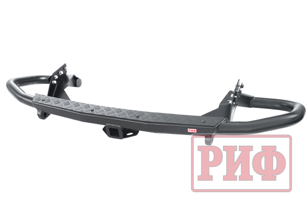 Бампер РИФ задний Mitsubishi Pajero Sport 2015+ c квадратом под фаркоп