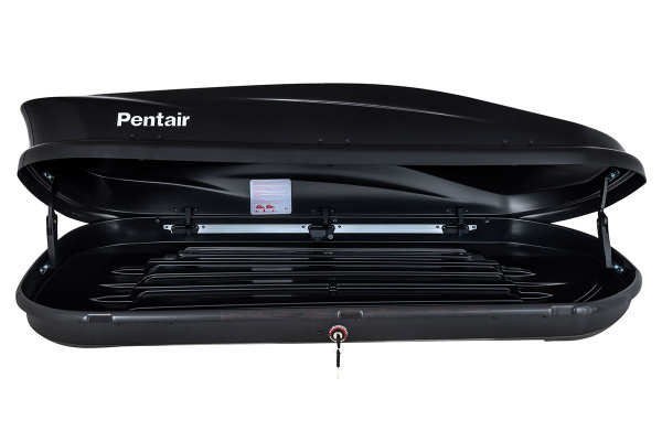 Бокс автомобильный на крышу Pentair PYTHON 400L черный глянец, двусторонний