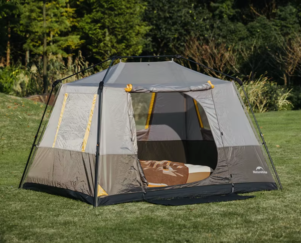 Палатка Naturehike Cape 5.2, 4-местная, быстросборная, серо-коричневая