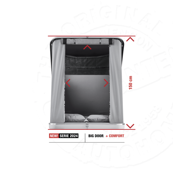 Палатка на крышу автомобиля AUTOHOME COLUMBUS VARIANT SMALL, тент серый, лестница 215 мм