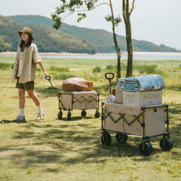 3 Тележка туристическая Naturehike 72х43х92,5 см, серая