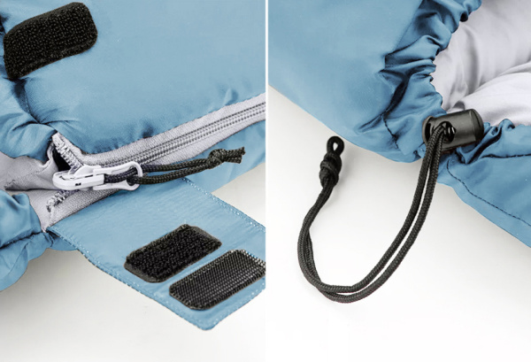 Мешок спальный Naturehike U250, (190х30)х75 см, (правый) (ТК: +6C), голубой