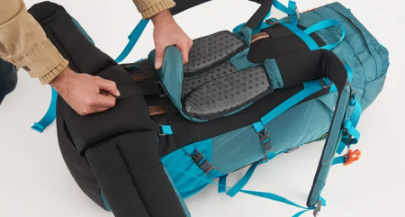 2 Рюкзак туристический Naturehike 55L, голубой