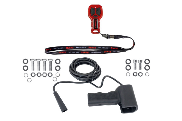 Лебёдка автомобильная электрическая высокоскоростная 12V Runva EWB9500-Q-SR 4350 кг влагозащищенная, синтетический трос