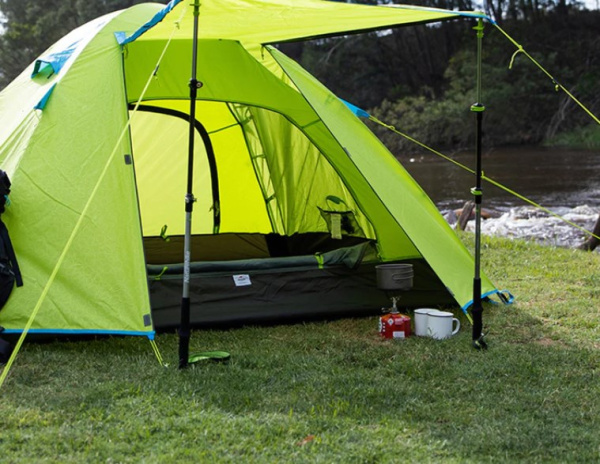 1.Палатка Naturehike P-Series 3-местная, алюминиевый каркас, зеленая