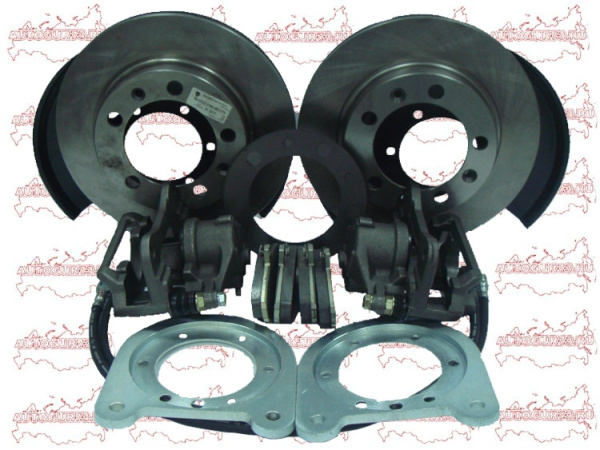 Тормоза дисковые передние УАЗ гражданский мост суппорт ГАЗ