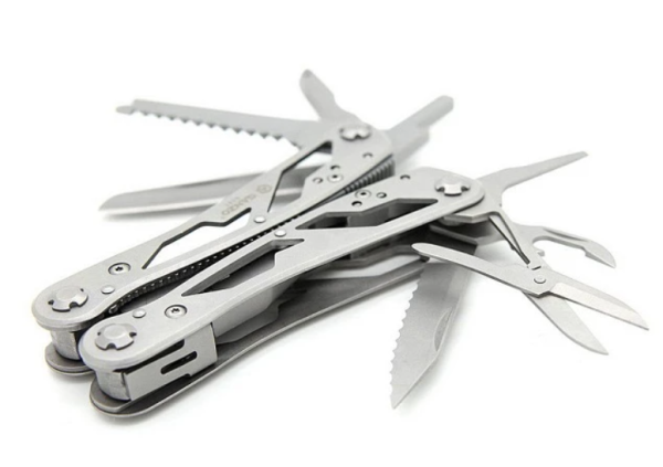 Мультитул GANZO, 105x50х18 мм, 24 предмета, цвет хром