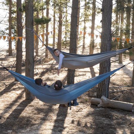 Гамак Naturehike без планок, туристический двойной, эпонж, синий