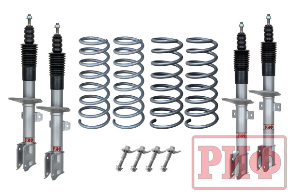 Лифт-комплект РИФ газовый для Renault Duster, Nissan Terrano III 2004+ лифт 20 мм