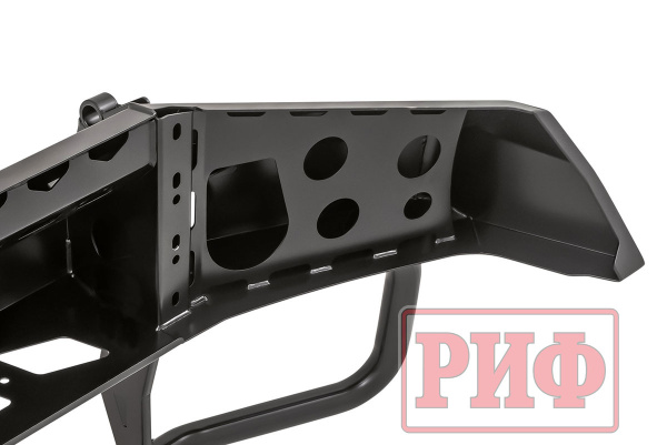 Бампер РИФ передний Toyota Land Cruiser 76/78 2007+ c доп. фарами и защитной дугой, с площадкой под