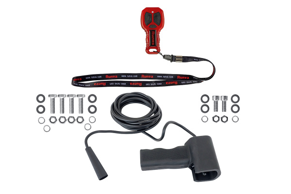 Лебёдка автомобильная электрическая 24V Runva EWB9500MAX-Q-SSRMAC24V 4350 кг MAX влагозащищенная, комбинированный роспуск, синтетический трос