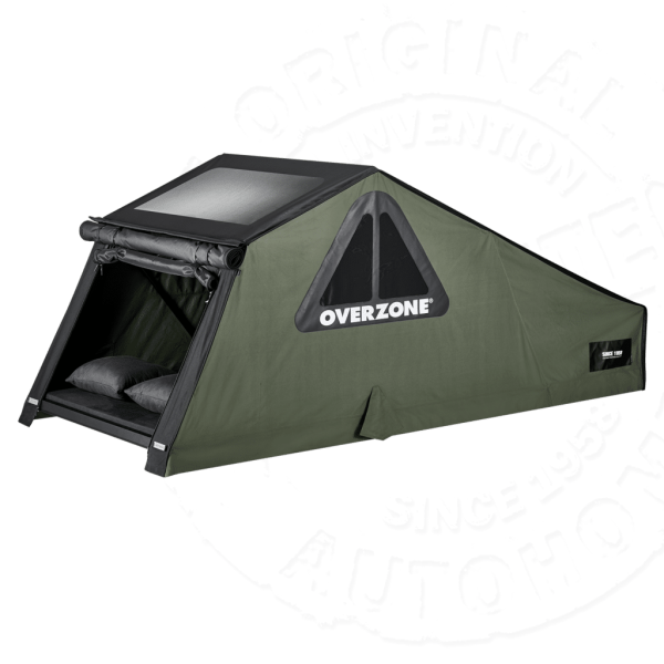 Палатка на крышу автомобиля AUTOHOME OVERZONE SMALL STANDARD, тент песочный, лестница 220 мм